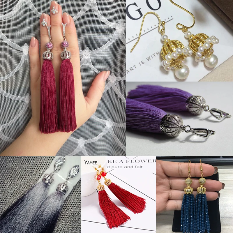 9*9mm Tassel Cap Pendant Charms Accessories for Jewelry Making Diy Handmade Woman Earrings Necklace Gift