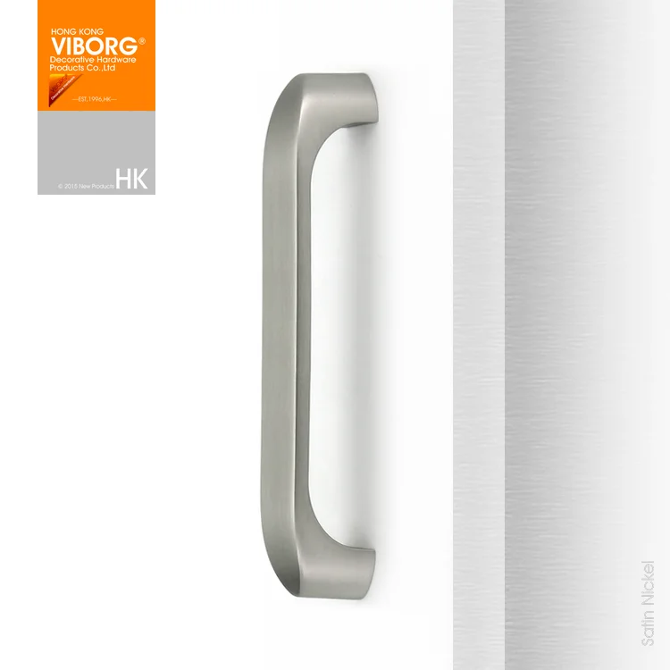 VIBORG 4 Pieces 128mm Modern Kitchen Cabinet Cupboard Door Handle Knob Pull Wardrobe Dresser Drawer Handles Pulls Satin Nickel