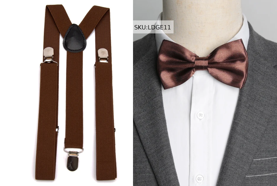 Hosenträger Fliege Set Männer Mode Suspensorio für Mann Junge Frauen Bowtie Hosenträger Hosen Tirantes Hochzeit Freizeit Hemd Bleibt – Detail 10