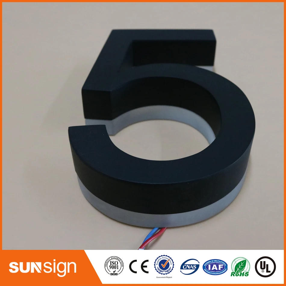 H 30Cm Custom Huisnummer Acryl Led Letters Backlit Led Brief Tekenen