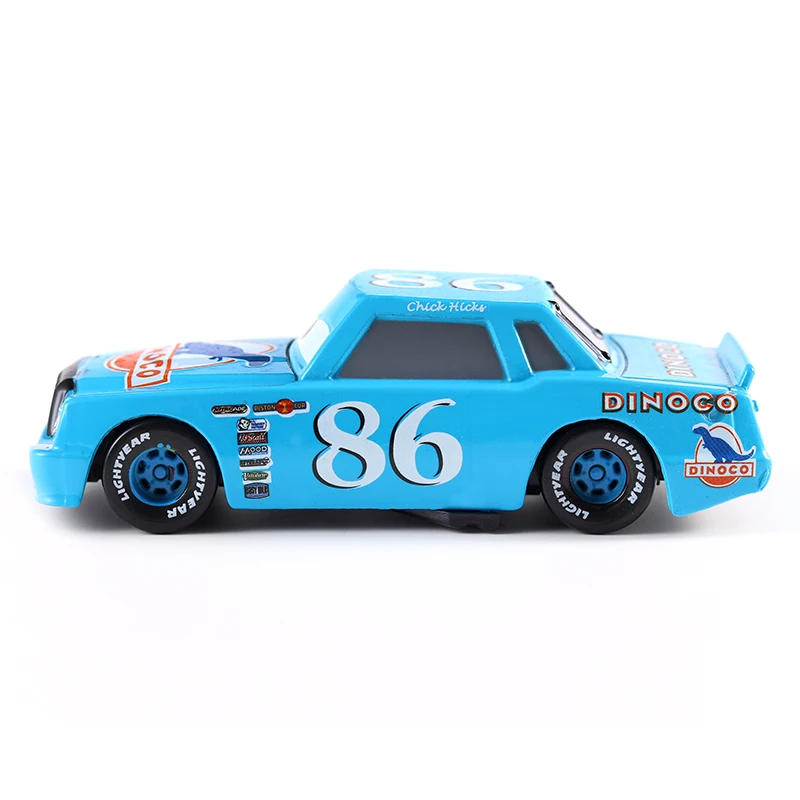 Samochody 3 Disney Pixar Cars nr 86 Dinoco Chick Hicks Metal Diecast Toys Samochód 1:55 Zygzak McQueen Prezenty dla dzieci