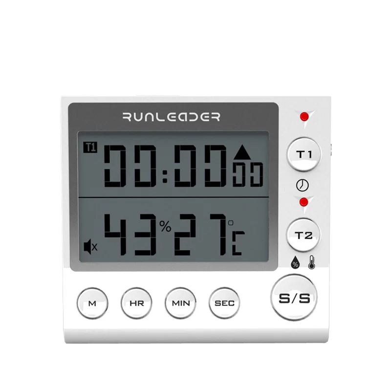 

LED Large Screen Double Channel Magnetic Kitchen Timer, Up and Down Time, Volume Adjustable