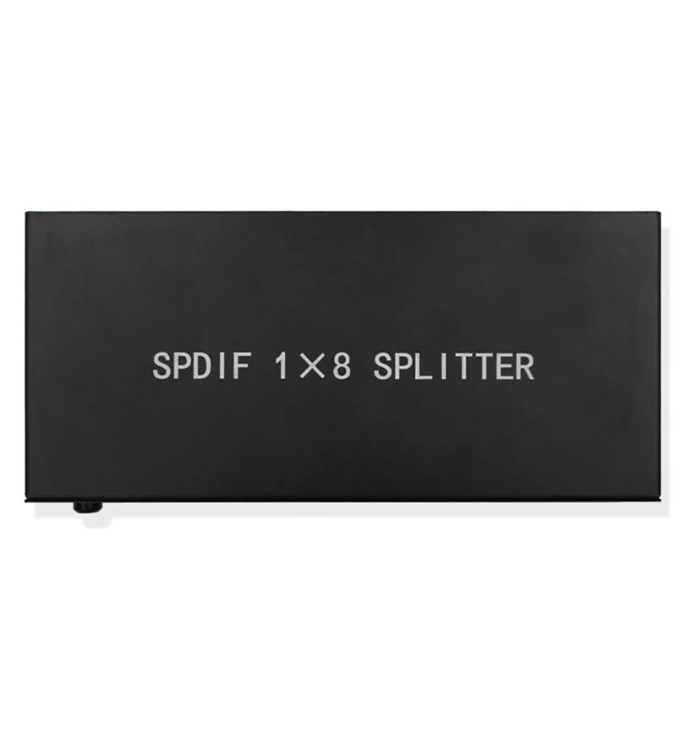 8 Port SPDIF Splitter 1x8 Digital Optical Audio Converter Fiber Toslink 1 input 8 output Support DTS AC3