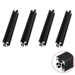 4pcs/lot BLACK 2020 Aluminum Profile European Standard Anodized Extrusion 200 350 800 mm Length for CNC 3D Printer