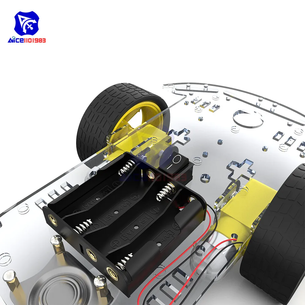 Diymore 2WD Roboter Smart Car Chassis Kits mit Geschwindigkeit Encoder für Arduino 51 M26 DIY Bildung Roboter Smart Auto Kit