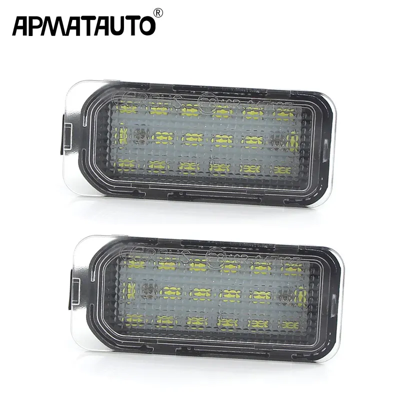 1 pair Error Free White LED license plate light For Jaguar XF X250 XJ X351 auto rear number plate lamps car styling replacement