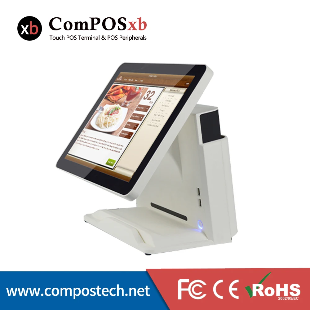 The latest model 15 Inch Screen POS System/ pure flat touch screen cash register with MSR on hot sell