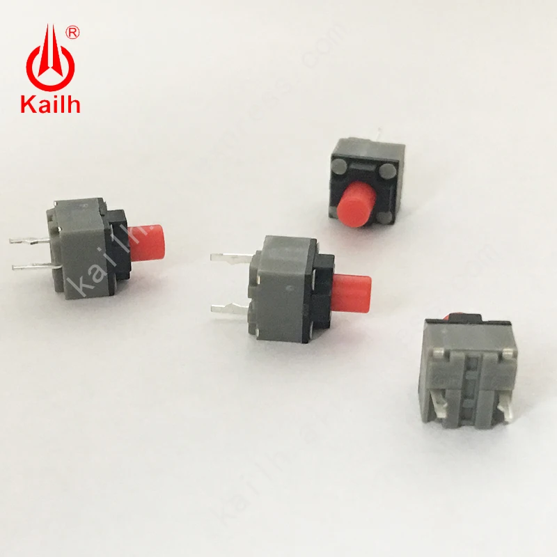 Kailh-microinterruptor cuadrado silencioso, 6x6x4,3/7,3/9,5mm, ratón con cable DIP, CMI627301D60