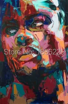 

Free shipping! Pop Art Nielly Francoise man Face Modern Abstract 100% Handmade Oil Painting on canvas home decoration