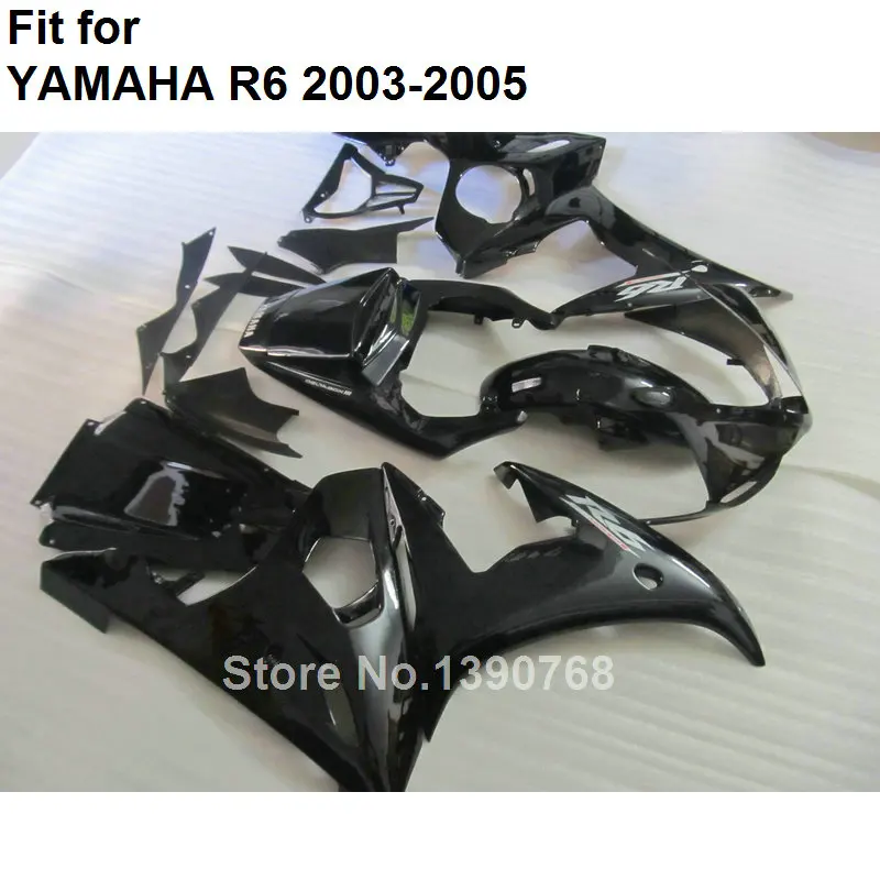 Injeciont Fairing for Yamaha fairings YZFR6 2003 2004 2005 black bodywork parts fairing kit YZF R6 03 04 05 BC43