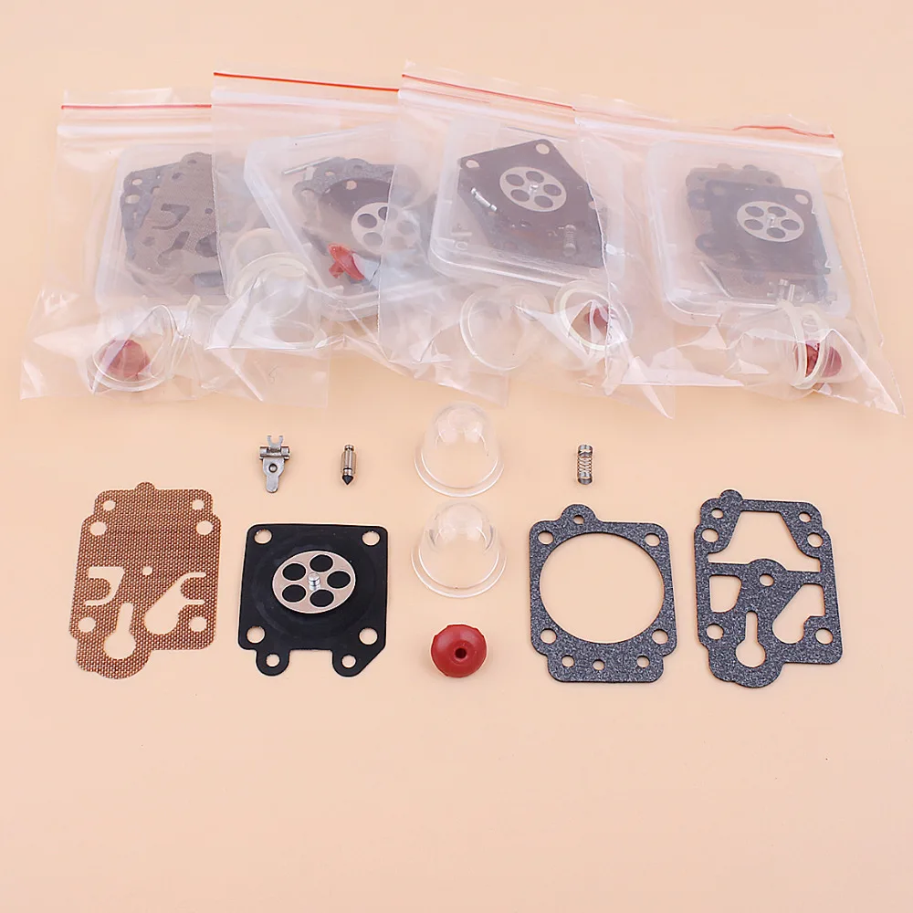 5set Carburetor Carb Kit For 43CC 52CC 40-5 44F-5 34F 36F 139F Mitsubishi TL33 TL43 TL52 CG260 CG330 CG430 CG520 Brushcutter