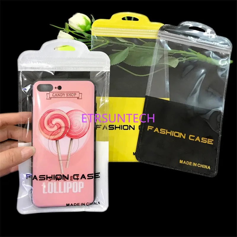 5000pcs 11.5*22cm Plastic Cell Phone Case Bags Poly Mobile Phone Shell Storage Packaging Zipper Pack For Mobile Phone