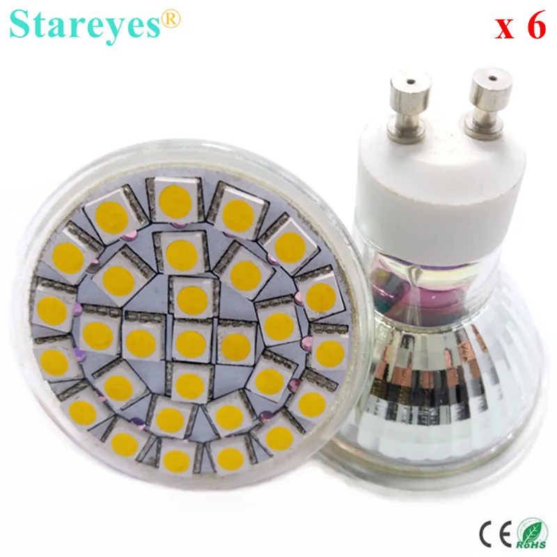 

6 pcs SMD 5050 29 LED lamp 6W GU10 E27 AC120V / AC220V LED Spotlight lamp downlight bulb droplight light lighting