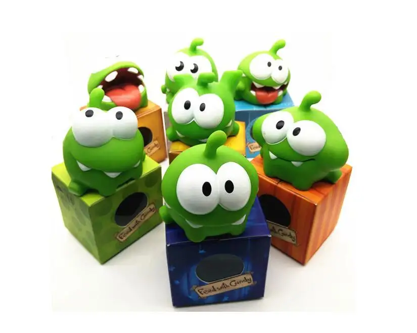 new arrival Kids Toys One Pice 7.5*7.5*6.5cm Genuine Om Nom action Toy With Squeeze-Sounding In Stock