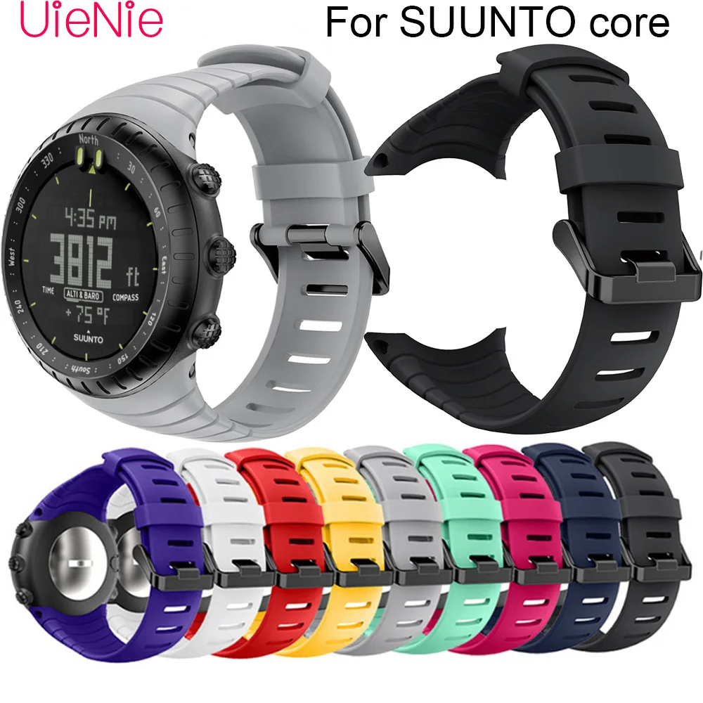 Soft silicone Watch Band For Suunto Core Replacement Wrist Sport Bands With Metal Clasp For Suunto Core Smartwatch accessories