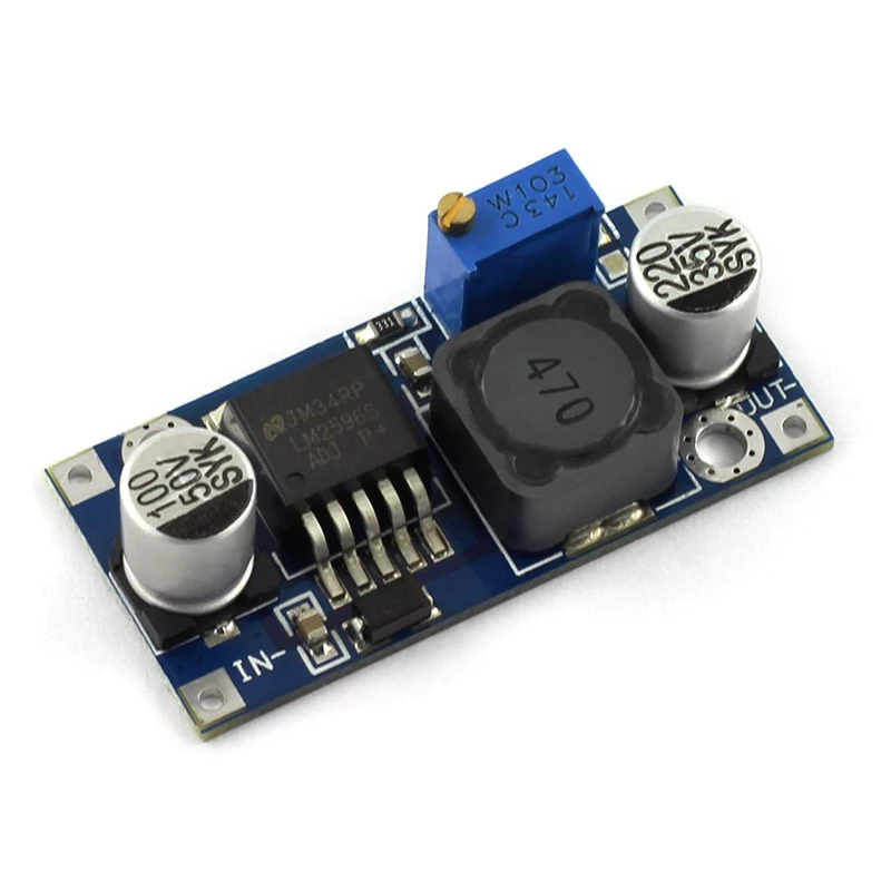1Pcs LM2596 Power Converter Step Down Module DC-DC 3.2V-41V Regelbare Voeding 1.25V-35V Voor Arduino