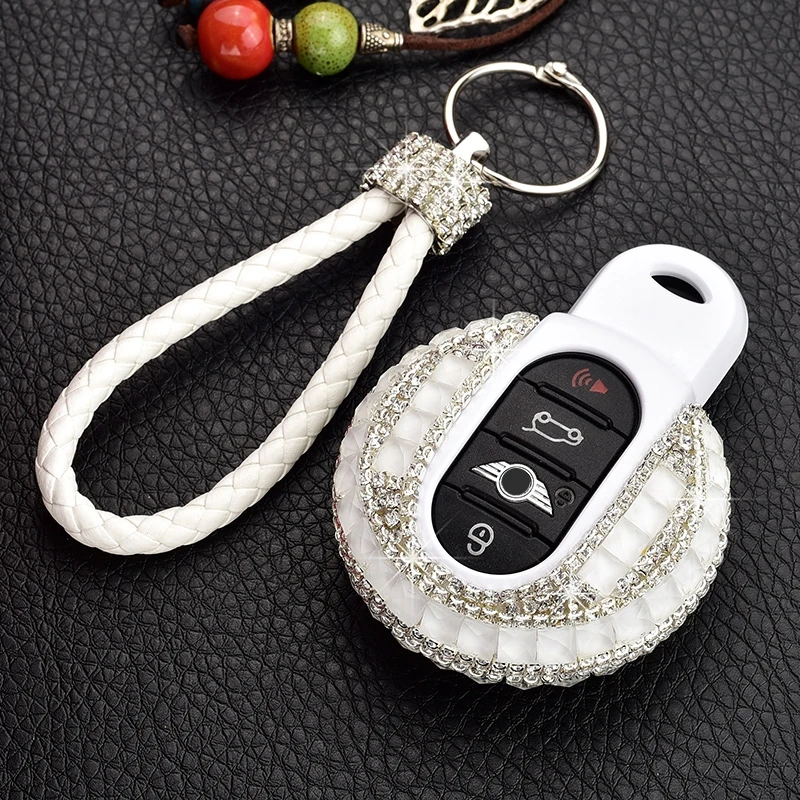 Gift High Quality Luxury Diamond Key Cover Shell For BMW MINI Cooper F56 F55 F54 F60 R55 R56 R59 R60 R61 ONE S Clubman Key Case