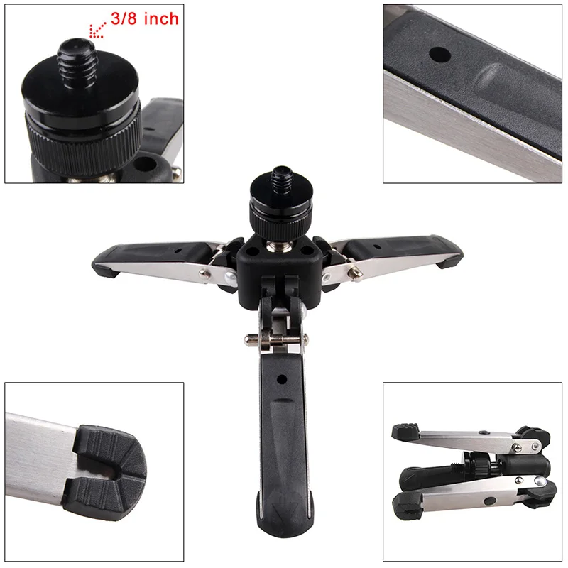 Universal Video Monopod Stand Base Monopod Tripod Mini Three Feet Support for DSLR Monopod with 3/8\'\' Screw