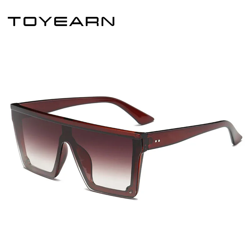 2020 New Oversized Sunglasses Women Big Frame Square Flat Top Rivet Sun Glasses Female Men Vintage Mirror Shades Gradient UV400