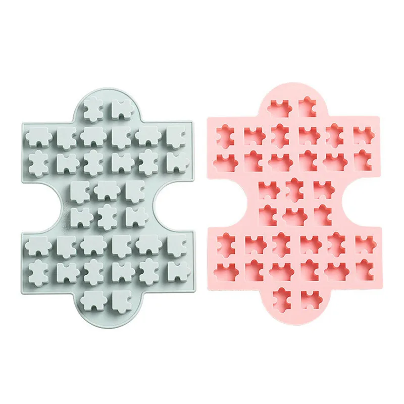 1pc Puzzle Design Silicone Cake Chocolate Ice Mold DIY Fondant Cake Decorating Tools Ice Cube Tray