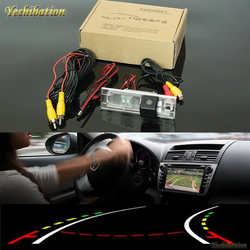 

Yeshibation Reversing camera For BMW 1 E81 E87 Parking Line Dynamic Trajectory Tracks Rear View Camera