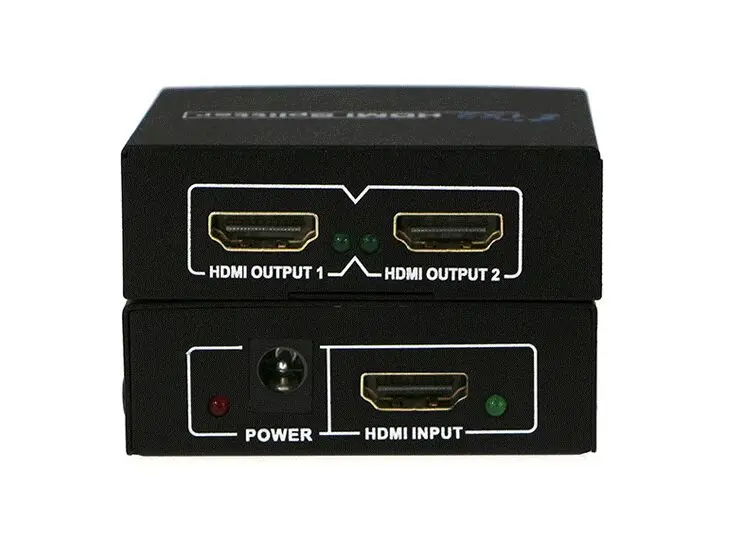 Nieuwe Hdmi Splitter 1 In 2 Out Schakelaar Versterker Dual Display 3D 4K Hdmi Adapter 1X2 Voor multimedia Video Audio Hdtv Hd Dvd PS3