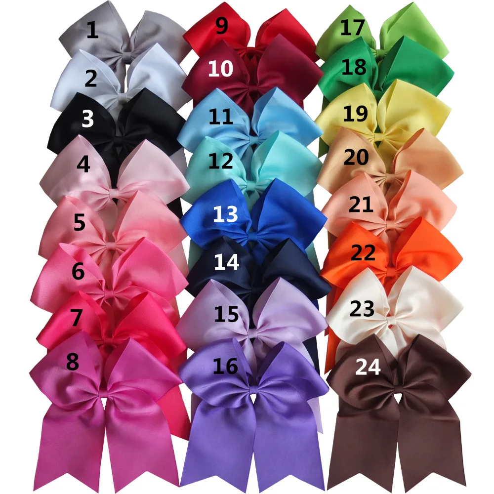 

24 pcs 8 inch Bow WITH Clips leading bow Hair clip Hairpins Holiday Large hairbow Teen Girls Women Hair bow Headwear