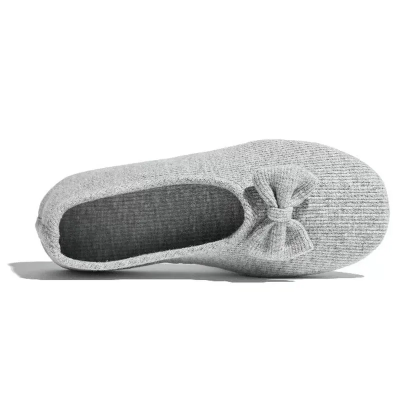 Pink/Gray Female Slippers Cotton Women Bow Mark Home Shoes Women Indoor Bedroom Guest Cool House Slipper