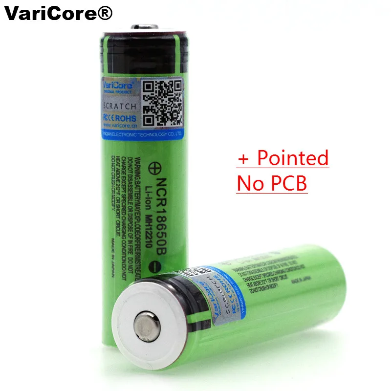 VariCore  New Original 18650 rechargeable battery 3.7V Li ion bateria 18650  ncr18650b 18650 battery for  flashlight
