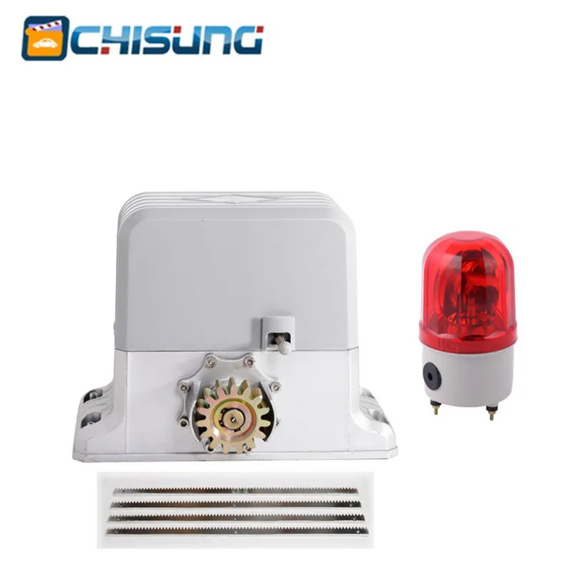 Automatic Sliding Garage Door Opener GSM Electric Gate Motor with warning lamp with steel gear rack