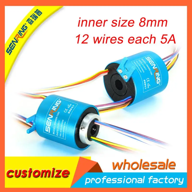 

Mini bore size 8mm OD 35mm of through hole slip ring 12 wires each 5A