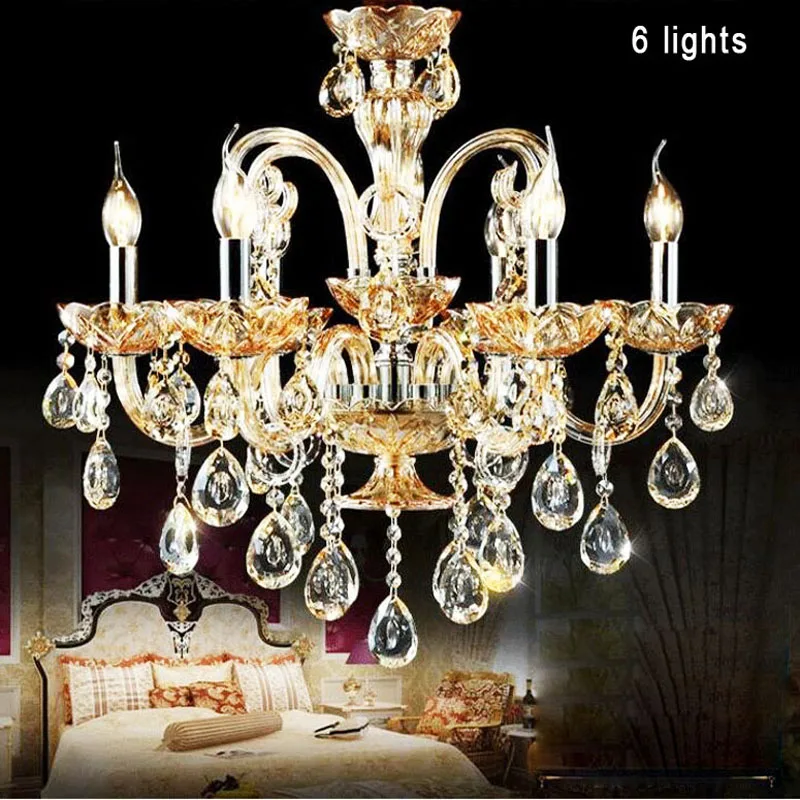 Imagem -04 - Crystal Candle Chandelier Decoração Luz Simples Sala de Estar e Hotel Ac110v240v 10 12 15 18 Braços k9