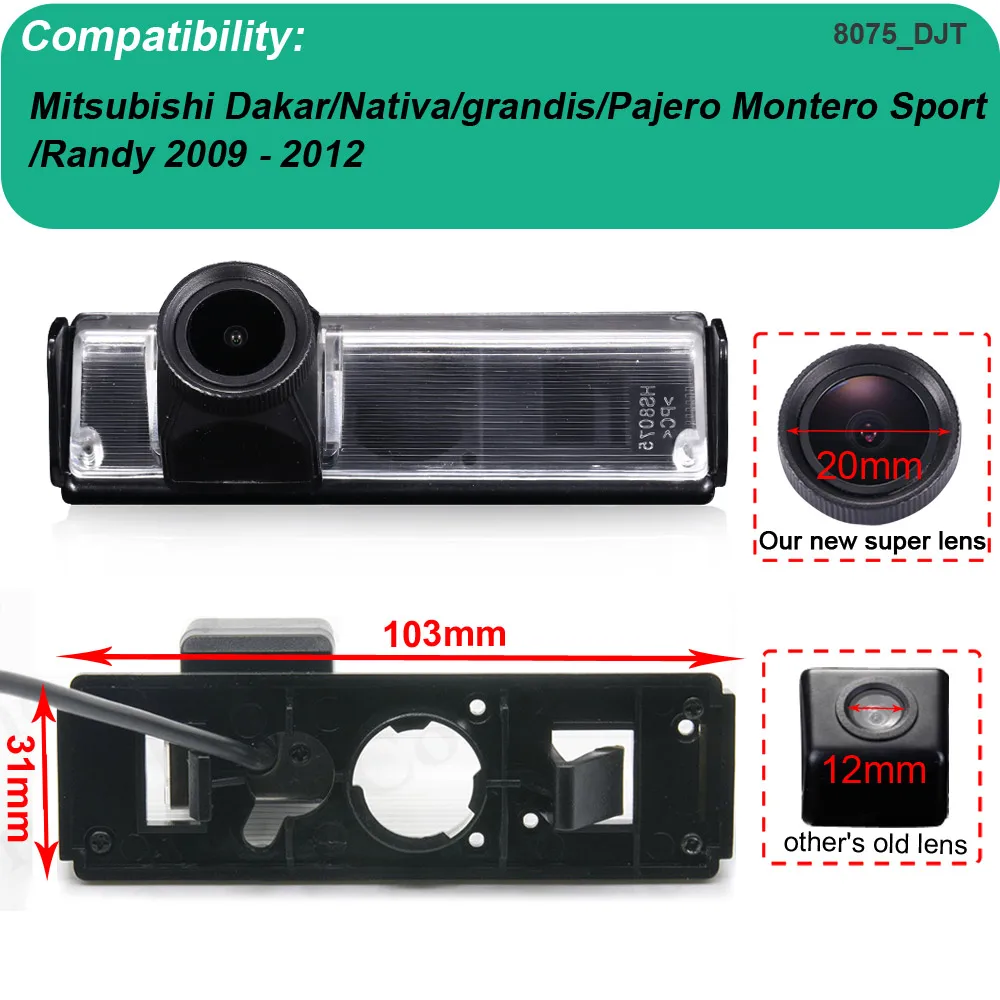 Câmera de estacionamento reversa HD para Mitsubishi Dakar/Nativa/grandis/Pajero Montero Sport/Randy 2009 - 2012