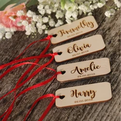 20 Pcs Da Sposa Su Misura di Nome Luogo Segno di Legno Da Tavolo Decor nome Tag Cuore Per La Cerimonia Nuziale Baby Shower Compleanno Regalo Ospite