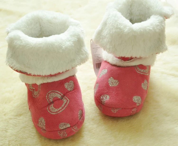 

new arrival Children's home shoes for winter girls warm home shoes Home Plush Slippers TWO way Wear Home floor cotton boots