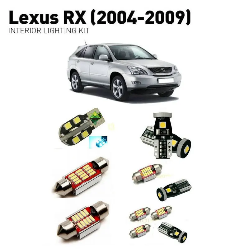 

Светодиодные фонари для салона Lexus rx 2004-2009, 16 шт., комплект светодиодного освещения для автомобилей, автомобильные лампы Canbus