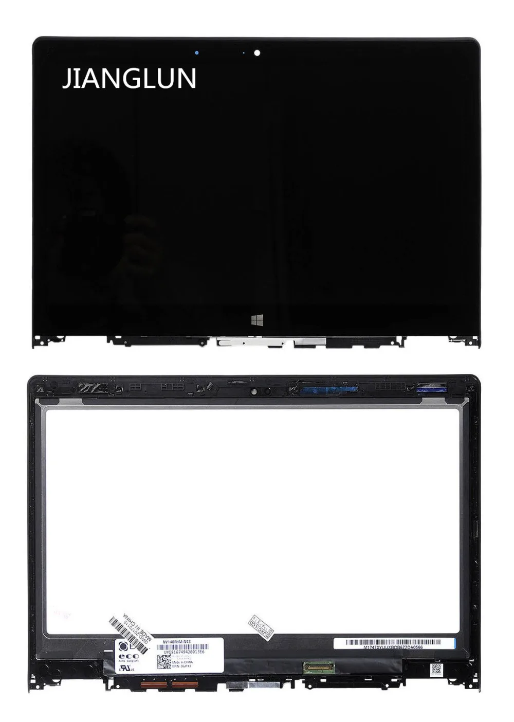 

JIANGLUN For Lenovo Yoga 700-14ISK 80QD LED LCD Screen Digitizer Bezel Assembly 14"