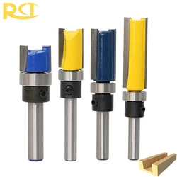 1/4'' Shank Straight Bit Woodworking Flush Trim Router Bit Bearing Wood Milling Cutter 12.7mm Diameter Carpentry Tools