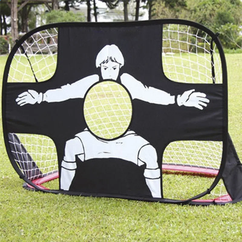 

2 In 1 Foldable Football Gate Net Teenager Durable Target Shot Soccer Goal Practice Gate Outdoor Indoor Sports Trainning Tools