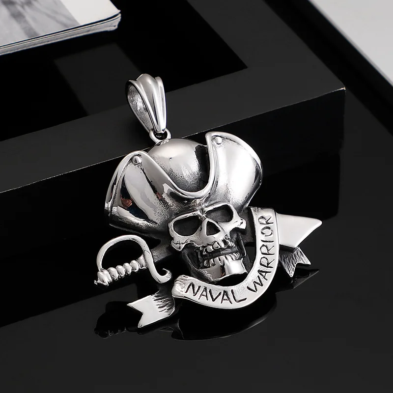 Wind Pirate Captain Personality Accessories Stainless Steel Pendant Men's  Titanium Steel Punk Accessories