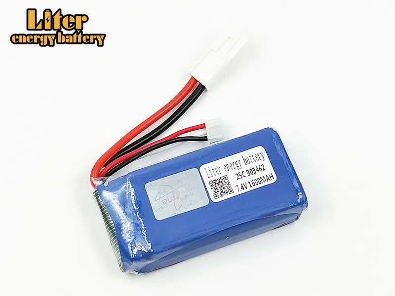 3PCS 7.4V 1600mAh 25c battery For FT009 Remote controlboat speedboat battery 903462 7.4V 1600mah EL EL-2P PLUG