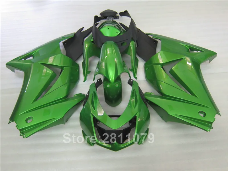 Injection molding 100% fit for Kawasaki Ninja 250R EX250 08-14 green black fairings set ZXR250 2008-2014 TR16