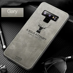 DEER Luxury Cloth Frabic Case For Samsung Galaxy S21 S22 S23 S24 FE Note 9 10 Plus 20 Ultra Phone Cover Vintage