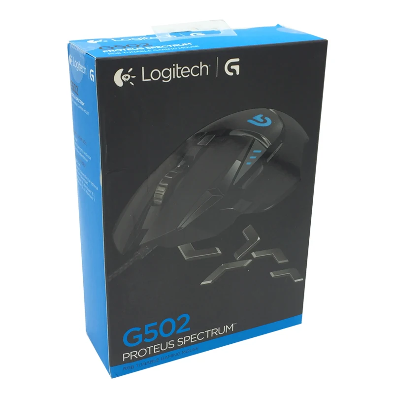 100% genuine English packaging Logitech G502 RGB LED Proteus Spectrum Tunable Laser Gaming mouse USB Wired 12000DPI Gamer mice