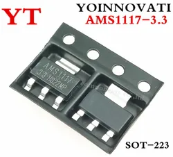 10pcs/Lot  AMS1117-3.3 AMS1117 LM1117 1117 3.3V 1A Voltage Regulator SOT-223