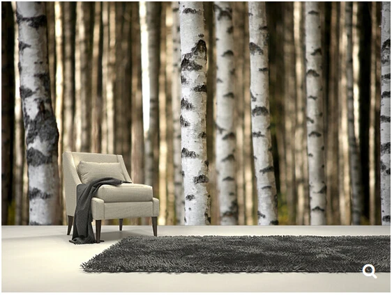 

Custom natural landscape wallpaper,Birch Trees,3D photo backdrop for the living room bedroom kitchen waterproof wallpaper