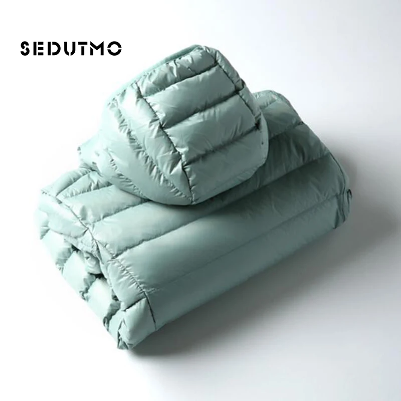 SEDUTMO – veste en duvet de canard Ultra légère pour femme, manteau court à capuche, bouffante, parka de printemps, ED658