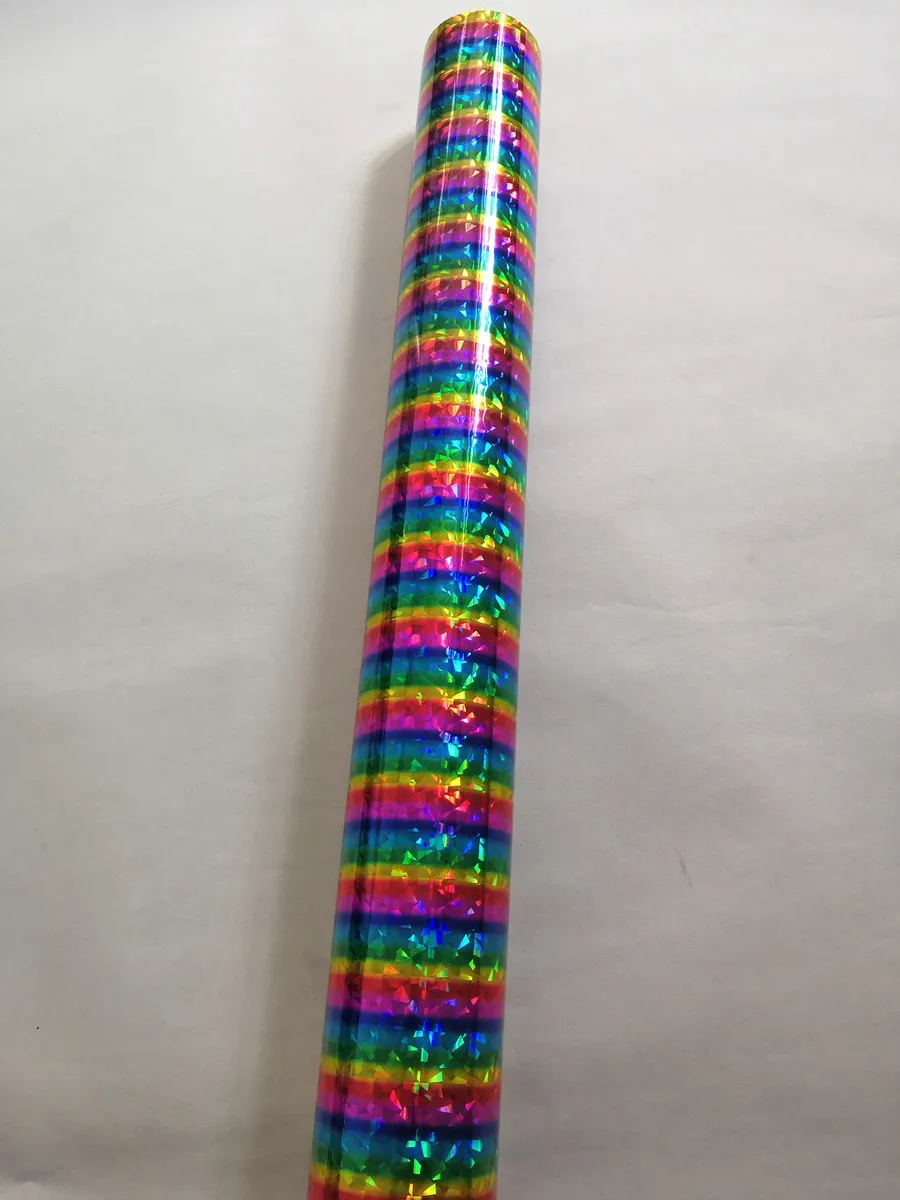 

Holographic foil hot stamping foil multi color colorful broken glasses pattern hot press on paper or plastic