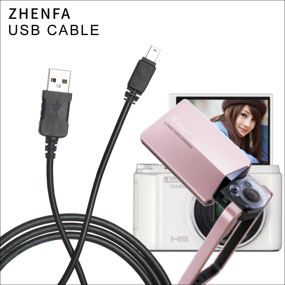 Zhenfa USB Cable For Casio Camera EX-Z1050 EX-Z1080 EX-Z150 EX-Z19 EX-Z2 EX-Z200 Z2000 EX-S7 EX-S200 EX-Z1 EX-Z11 EX-Z18 EX-Z100