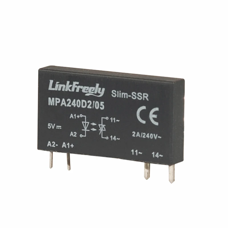 MPA240D2/05 4 Pin PCB Micro Voltage Relay Switch Module 5V DC In 240VAC/2A Output,Smart Auto DC AC SSR Solid State Relay Bank